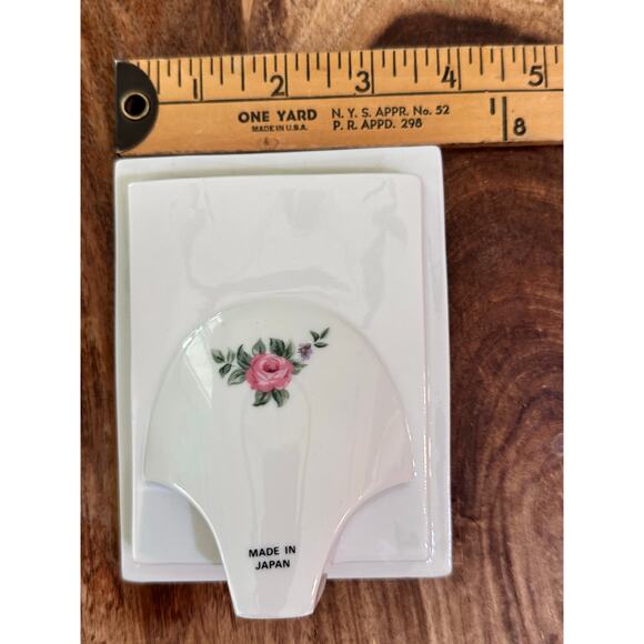 Vintage Takahashi White Floral Japan Porcelain Drop-In Photo Frame - Picture 3 of 5
